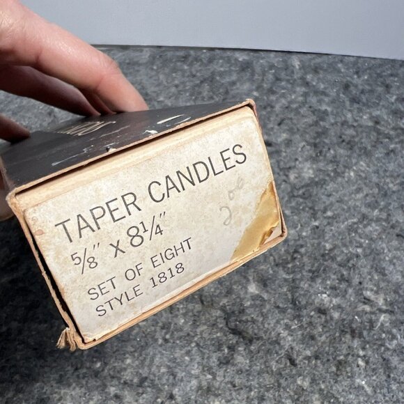 Vintage Dansk Designs France Red 8" Taper Candles Set Of 8 Style 1818 - Picture 9 of 10